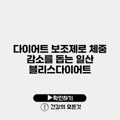 다이어트 보조제로 체중 감소를 돕는 일산 블리스다이어트