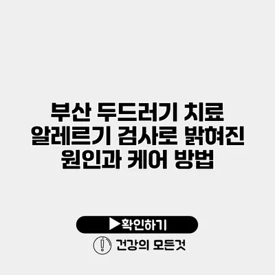 부산 두드러기 치료 알레르기 검사로 밝혀진 원인과 케어 방법