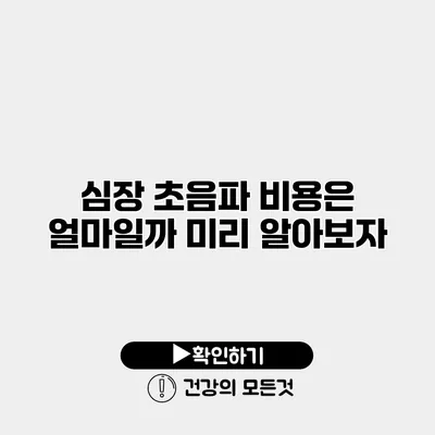 심장 초음파 비용은 얼마일까? 미리 알아보자