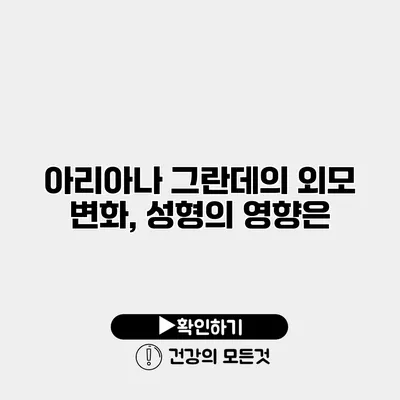 아리아나 그란데의 외모 변화, 성형의 영향은?