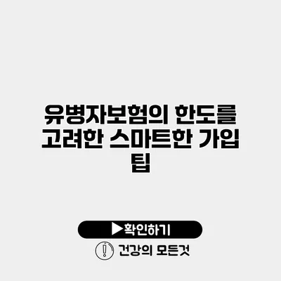 유병자보험의 한도를 고려한 스마트한 가입 팁