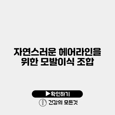 자연스러운 헤어라인을 위한 모발이식 조합
