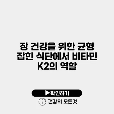 장 건강을 위한 균형 잡힌 식단에서 비타민 K2의 역할