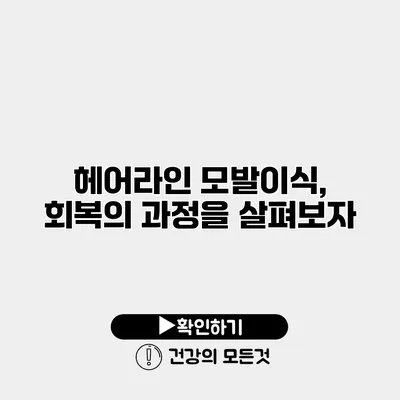 헤어라인 모발이식, 회복의 과정을 살펴보자