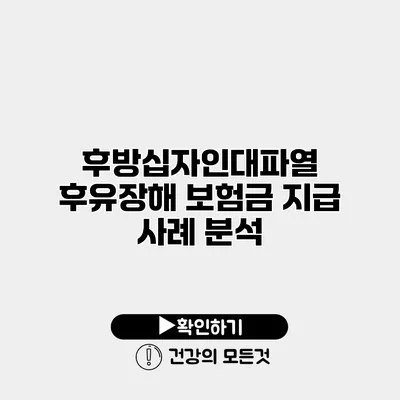 후방십자인대파열 후유장해 보험금 지급 사례 분석