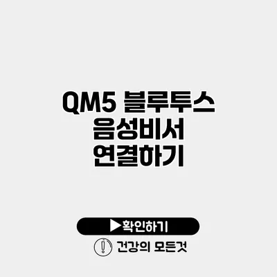 QM5 블루투스 음성비서 연결하기