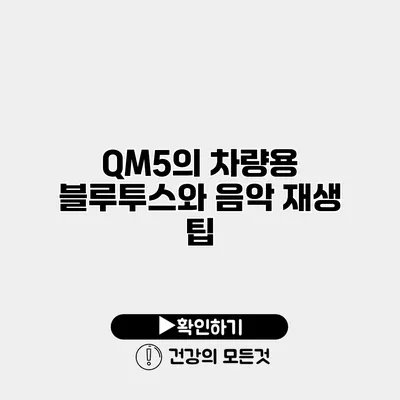 QM5의 차량용 블루투스와 음악 재생 팁