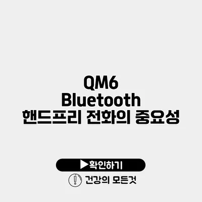 QM6 Bluetooth 핸드프리 전화의 중요성