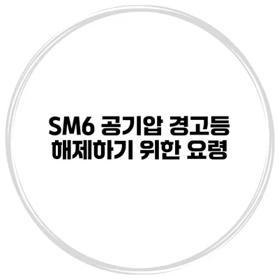 SM6 공기압 경고등 해제하기 위한 요령