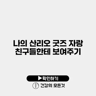 나의 산리오 굿즈 자랑 친구들한테 보여주기