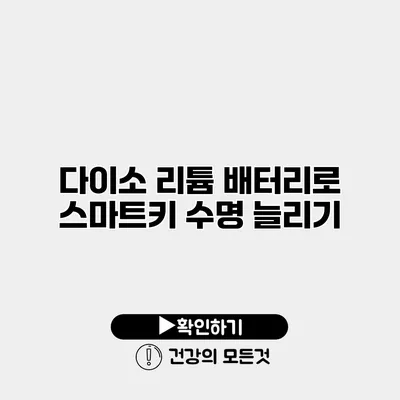 다이소 리튬 배터리로 스마트키 수명 늘리기