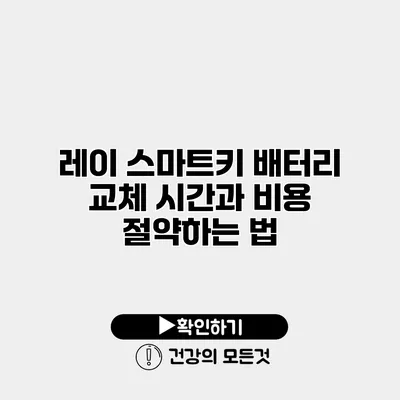 레이 스마트키 배터리 교체 시간과 비용 절약하는 법