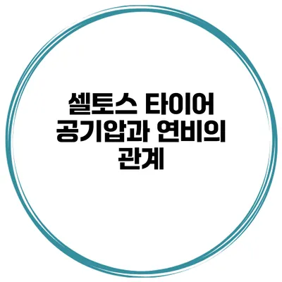 셀토스 타이어 공기압과 연비의 관계