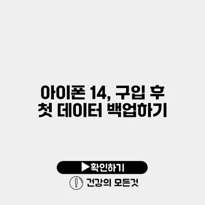 아이폰 14, 구입 후 첫 데이터 백업하기