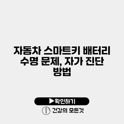 자동차 스마트키 배터리 수명 문제, 자가 진단 방법