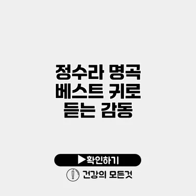 정수라 명곡 베스트 귀로 듣는 감동