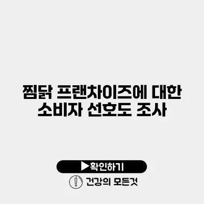 찜닭 프랜차이즈에 대한 소비자 선호도 조사